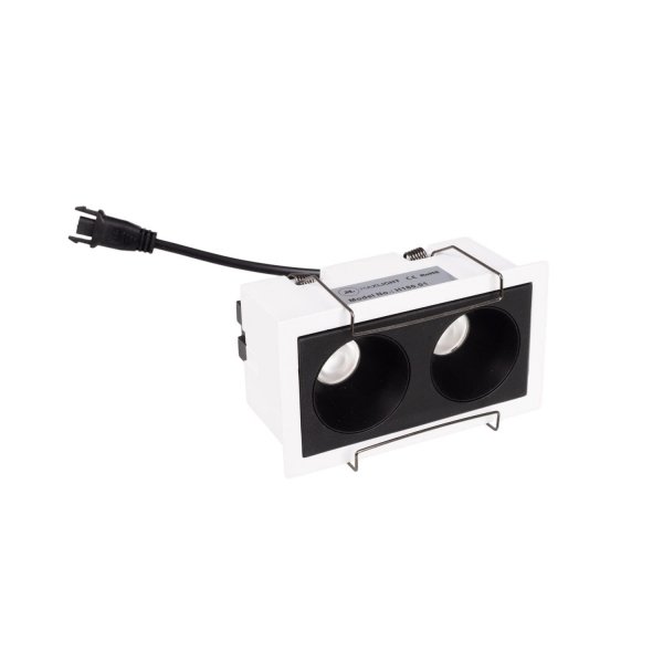 Oprawa wpustowa do skompletowania podwójna minimalistyczna prostokąt biała metalowa Modular H180.01 MAXLIGHT 