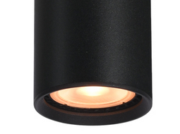 Nowoczesny Plafon Sufitowy Czarna Tuba Metalowa LOPUS CLN-48930-M-BK ITALUX