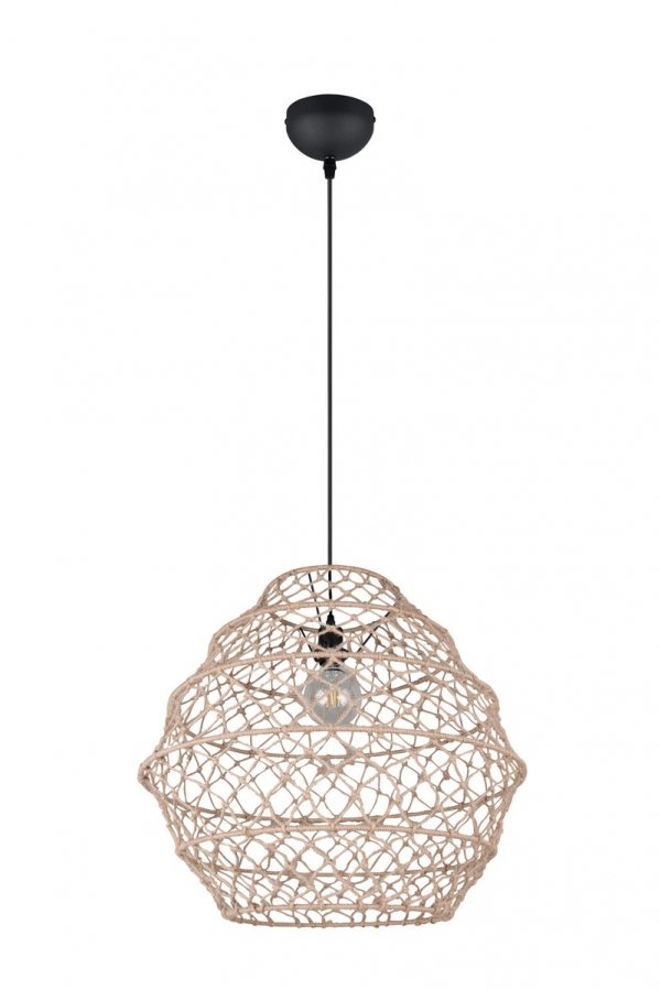 Lampa wisząca pleciona kolor naturalny owalna boho rystykalna industrialna minimalistyczna nad stół do salonu sypialni HIVE R31681036 Rl
