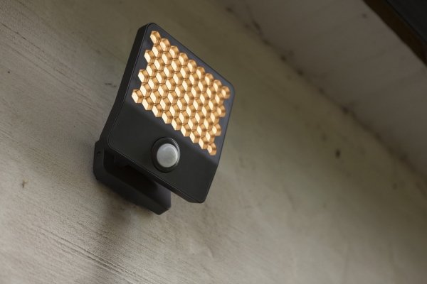 Lampa zewnętrzna kinkiet LED nowoczesna minimalistyczna szara aluminiowa klasyczna ATLANTIS - CZUJNIK RUCHU IP54 7801608118 LUTEC