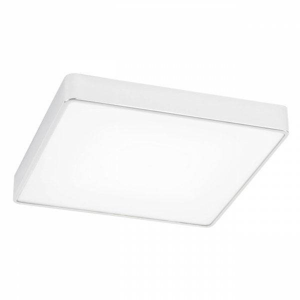 Uniwersalny metalowy plafon biały średni mleczna szyba lampa natynkowa wbudowany moduł ONTARIO LED 3573 Argon