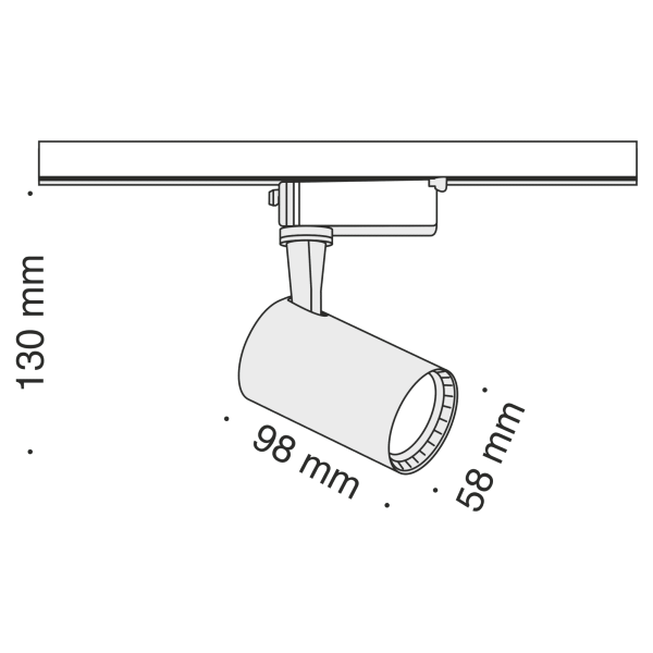 Oprawa LED do zamontowania na szynie MAYTONI Vuoro TRACK TR003-1-6W3K-B