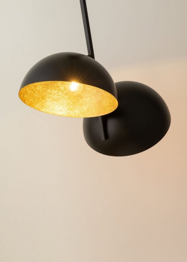 Lampa Sufitowa wisząca W Stylu Vintage SFERA 35 32495 SIGMA 2-punktowa Czarny Złoty