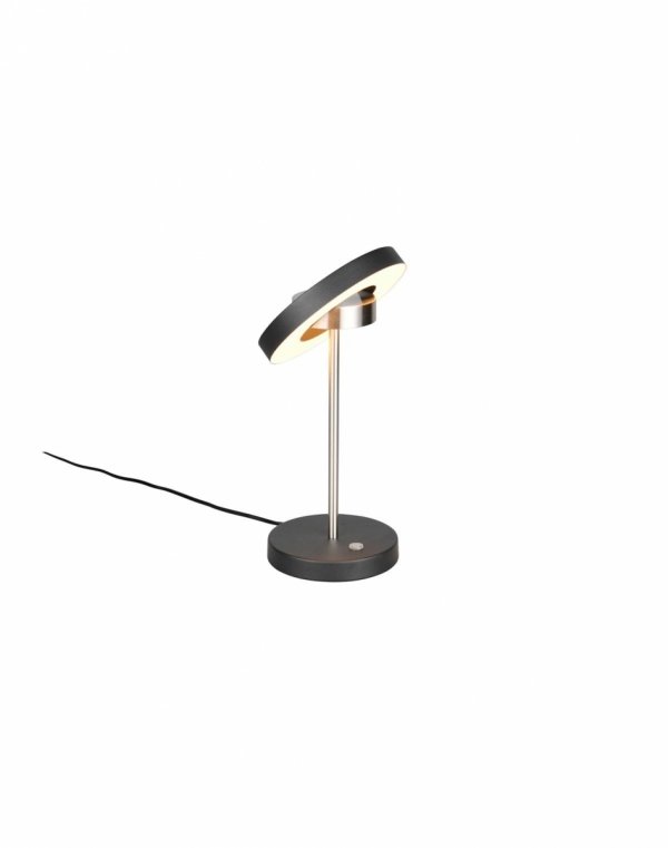 Lampka stołowa nocna LED okrągły klosz nowoczesna designerska ozdobna ściemnialna GUANO 534410107 Trio