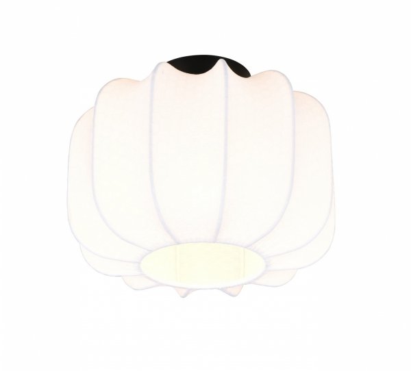 Lampa sufitowa plafon biała tkaninowy abażur owalna boho rystykalna klasyczna minimalistyczna nad stół do salonu sypialni MADELINE R61971001 Rl