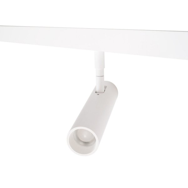 Reflektor do szynoprzewodu magnetycznego LED biała tuba minimalistyczna nowoczesna regulowana On-Off M0030N MAXLIGHT