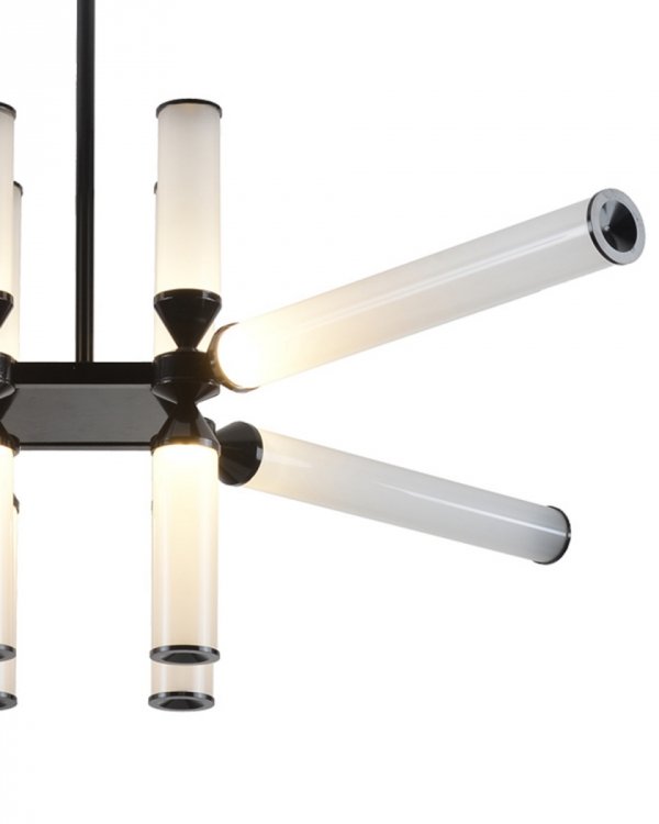  Nowoczesna Lampa Wisząca LED Quadro 115cm Czarny Połysk 36W RH115-12P