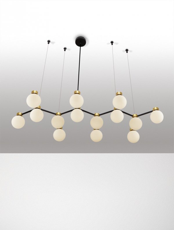 Designerska lampa wisząca nowoczesna art deco szklane klosze kule CAMINOS LE44545 Luces Exlusivas