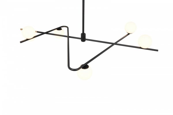 Lampa wisząca dekoracyjna czarno złota w nowoczesnym stylu szklane klosze kule FLAMING 368900680 TRIO SELECT