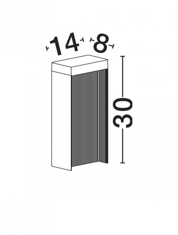 Minimalistyczny słupek ogrodowy klasyczny LED aluminiowy kolor antracyt niski prostokątny IP65 ONZULIA LE75114 Luces Exclusivas