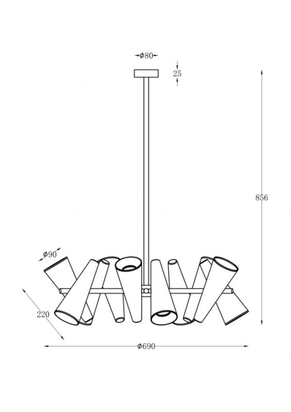 Lampa Wisząca Nowoczesna GIRO MOD095PL-10BS MAYTONI