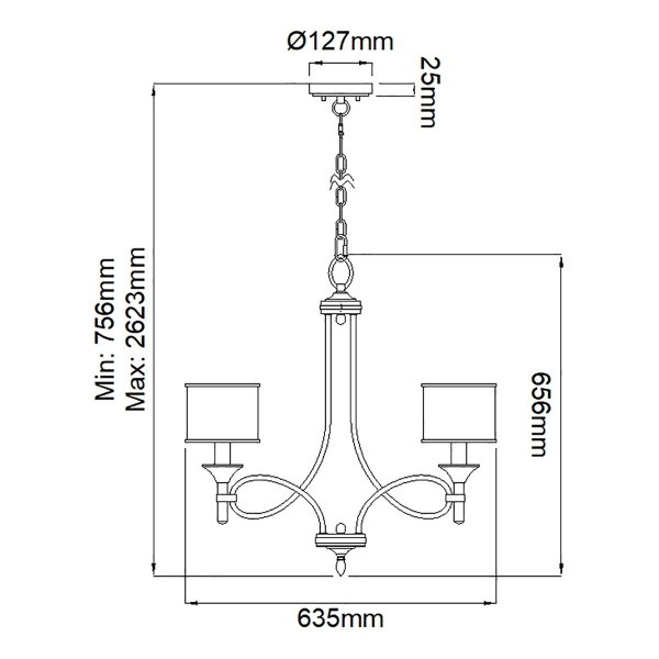 Żyrandol Lacey 5 źródeł światła antyczny pewter biały okrągły klosz klasyczny minimalistyczny KL-LACEY5-AP KICHLER