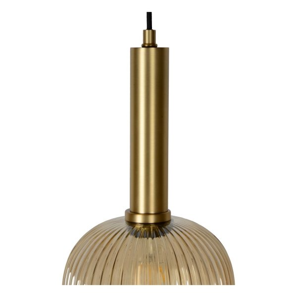 Nowoczesna designerska lampa wisząca szklany bursztynowy klosz MALOTO 45386/20/62 Lucide