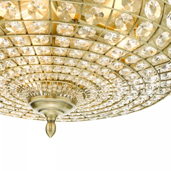 Designerski Plafon Sufitowy Ozdobna Kryształowe Elementy ASMARA ASM5475 DAR LIGHTING