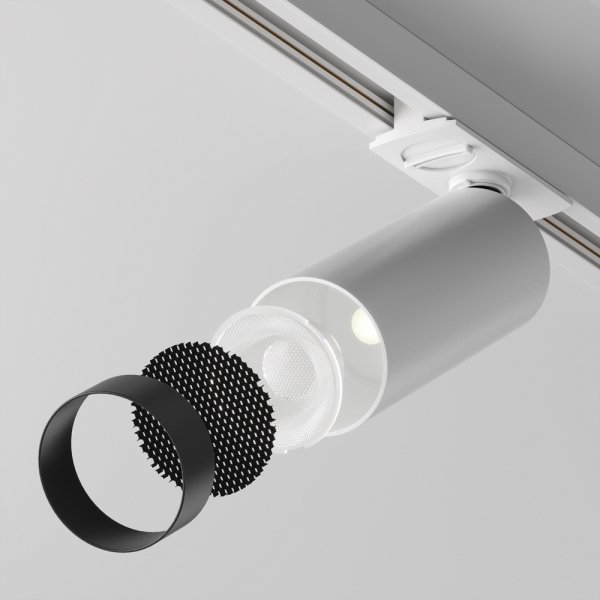 Lampa szynowa minimalistyczna nowoczesna regulowana aluminium biała FOCUS LED MAYTONI TR021-1-12W4K-W-D-W