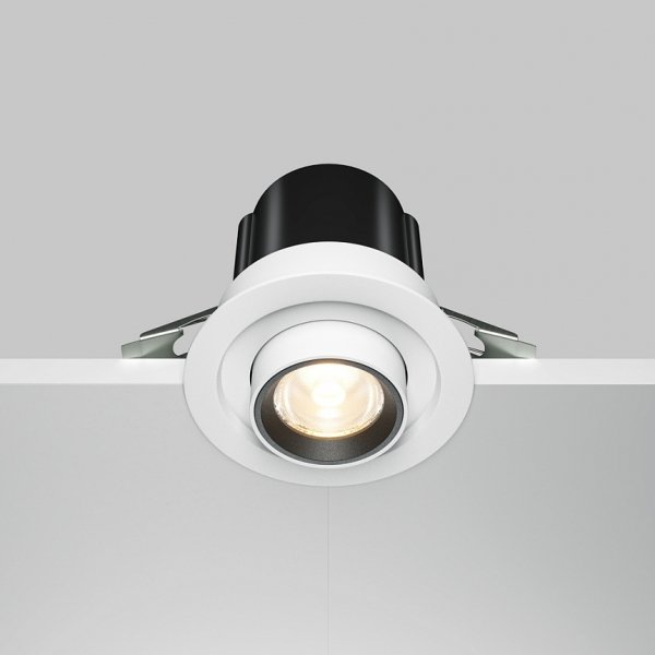 Biała Nowoczesna Oprawa Wpuszczana Downlight HIDDEN Maytoni DL095-01-10W3K-W LED 10W