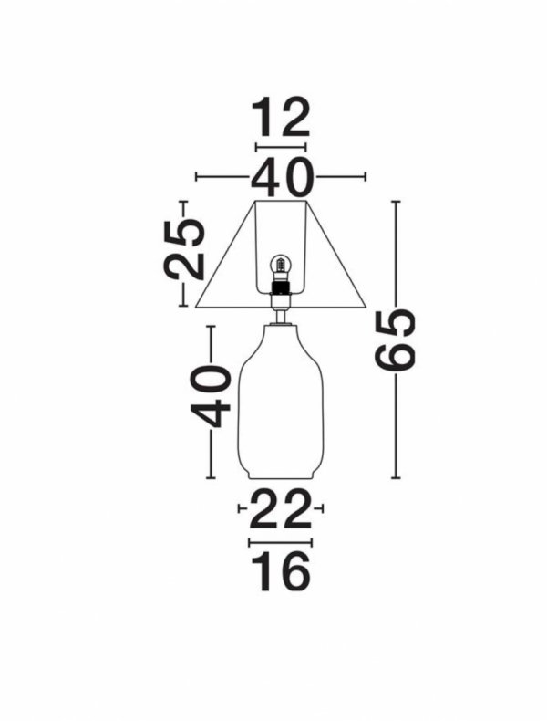 Lampka stołowa nocna ceramiczna tkaninowy abażur boho rustykalna industrialna Luces Exclusivas
