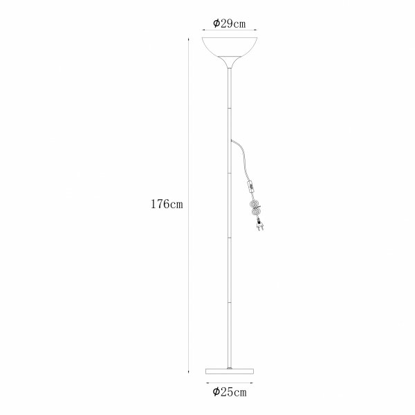 A4036-MWH SARDA LAMPA PODŁOGOWA BIAŁY MAT/MATT WHITE