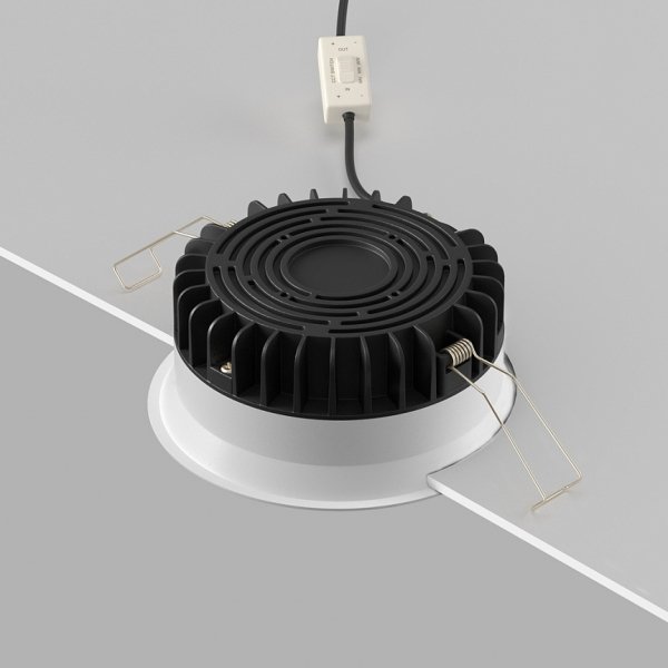 Okrągła Oprawa Wpuszczana Do Łazienki Downlight Okno Maytoni DL055-12W3-4-6K-W