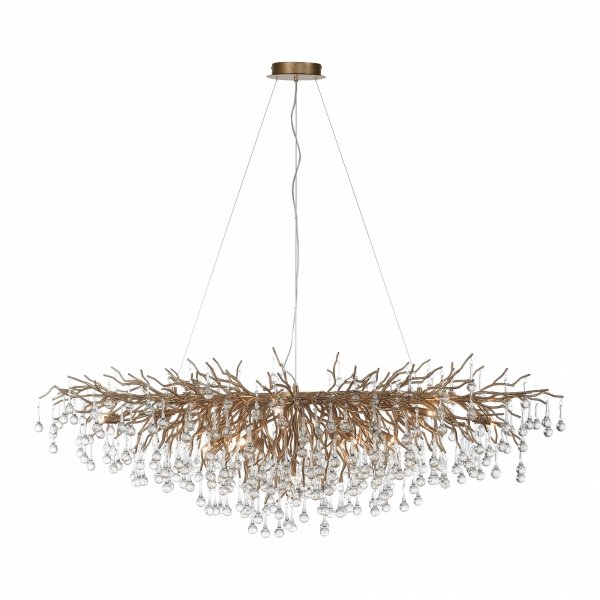 Lampa Wisząca ICICLE 2031-11 Zuma Line Złota | Nowoczesny Żyrandol 15xG9