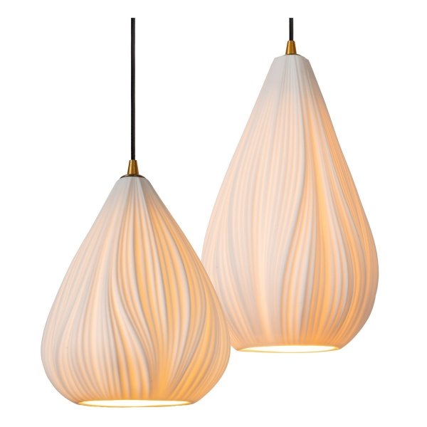 Lampa Wisząca Nowoczesna Białe Porcelanowe Klosze CINZIA 13452/04/31 LUCIDE
