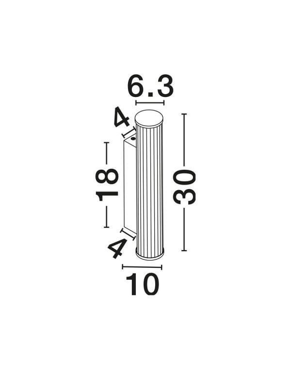 Lampa ścienna kinkiet LED tuba z ryflowanego szkła 30cm minimalistyczny zmiana barwy światła IP44 ALEGRANZA LE45768 Luces Exclusivas