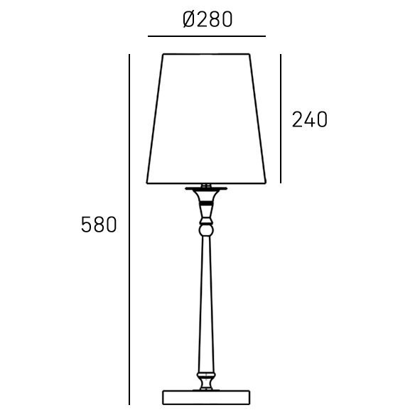 Klasyczna Lampka Stołowa Abażurowa AUSTIN T01227AU-WH COSMO LIGHT