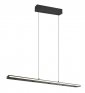 Nowoczesna uniwersalna lampa wisząca LED minimalistyczna czarna metalowa listwa podłużna ściemnialna GRAHAM 353010132 Trio 