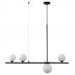 Czarna dekoracyjna nowoczesna lampa wisząca białe szklane kule MODERNO DN1506 black 80cm Step Into Design 