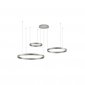 Nowoczesna Lampa Wisząca Srebrne Pierścienie BARI LE44316 LUCES EXCLUSIVAS 