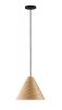 Lampa wisząca drewniana stożkowa boho rystykalna industrialna nad stół do salonu sypialni BRONTILA LE45382 Luces Exclusivas 