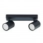 Oprawa ścienno sufitowa podwójna czarne tuby reflektory spot kinkiet SNOW LP-731/2W BK Light Prestige 