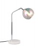 Lampa biurkowa stołowa srebrna metalowa szklany klosz okrągły minimalistyczna klasyczna nowoczesna dekoracyjna na komodę PAXTON 516900106 Trio 