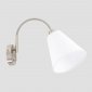 BIAŁY KINKIET Z ABAŻUREM DO SYPIALNI ITALUX TONIA WL-76382-1-WH 
