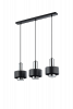 Nowoczesna lampa wisząca potrójna Rif Lux Sigma 40716 czarny/ srebrny nad stół salonowa 