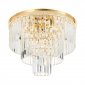 Plafon kryształowy złoty okrągły 50cm glamour designerski elegancki nowoczesny ponadczasowy SPLENDORE DN915-50 Step Into Design 