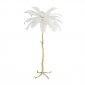 Dekoracyjna nowoczesna biała lampa stojąca podłogowa pióra 5 źródeł światła designerska boho EMU ST-DN127-F white Step Into Design 
