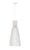 Lampa wisząca biała wykonana z ratanu pleciona stożkowa boho nowoczesna minimalistyczna skandynawska nad stół GALIRIO LE45368 Luces Exclusivas 