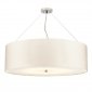 Lampa wisząca 86 cm Pearce 7 źródeł światła polerowany chrom jedwabny abażur minimalistyczna DL-PEARCE34-7LT-IV-P<br />C ELSTEAD LIGHTING 
