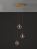 Lampa Szklana Topiona Złota Potrójna CABRAL LE42904 LUCES EXCLUSIVAS 