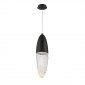 Czarna lampa wisząca Ecrou matowa czerń szklana LED 10W 3000K Elstead Lighting 