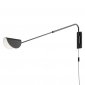 Czarny Designerski Kinkiet z wyłącznikiem MOLLIS MOD126WL-01B1 MAYTONI 