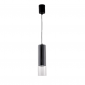 Lampa Wisząca Szklana Oprawa Czarna Tuba MANACOR 1 LP-232/1P BK LIGHT PRESTIGE 