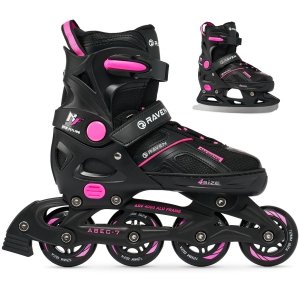 Rolki z wymienną płozą Raven Pulse (black/fuchsia)