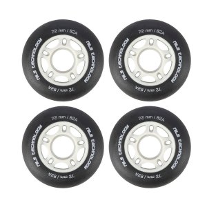 4 kółka Nils 72mm 82A (czarne matowe)