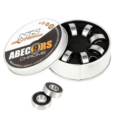 Łożyska ABEC-9 RS GRAPHITE CHROME (8 szt)