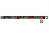Collar WauDog Nylon Obroża nylonowa z QR-paszportem, plastikowy fastex, wzór ZĘBATE POTWORY, S 15mm/25-35cm