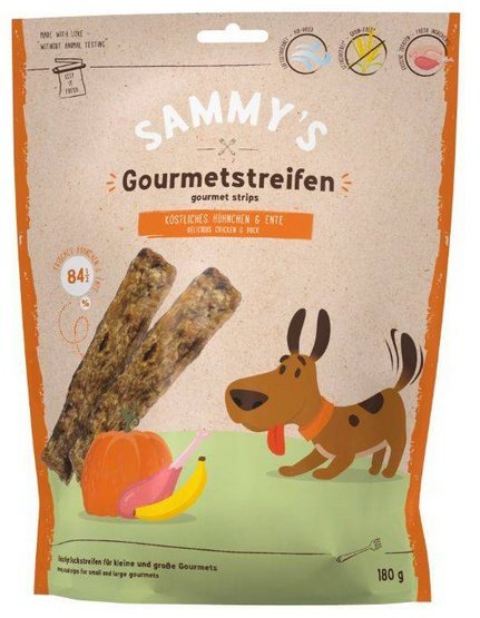 Sammy&#039;s Gourmet Strips Chicken & Duck 180g