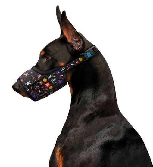Collar WauDog Nylon Kaganiec, plastikowy fastex, wzór NASA, rozmiar 3 [25-34cm]