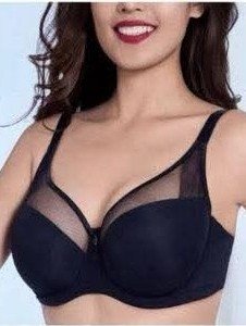 Biustonosz CZARNY 9825 pół usztywniany CAFFE R: